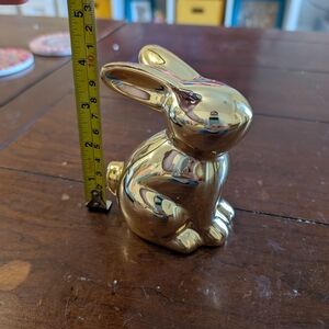 Gold Bunny Figurine